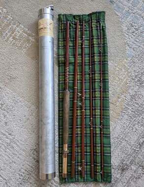 Vtg Fenwick Voyageur FF107-5 Fly Rod 8'10" 9wt 5pc Pack Rod Complete Tube & Sock